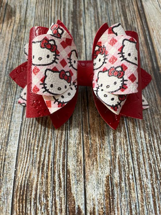 Hello Kitty check bow