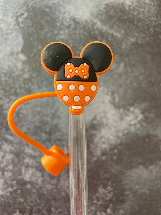 Orange Minnie straw topper